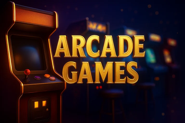 經典電玩主視覺：街機廳霓虹氛圍與復古遊戲機台