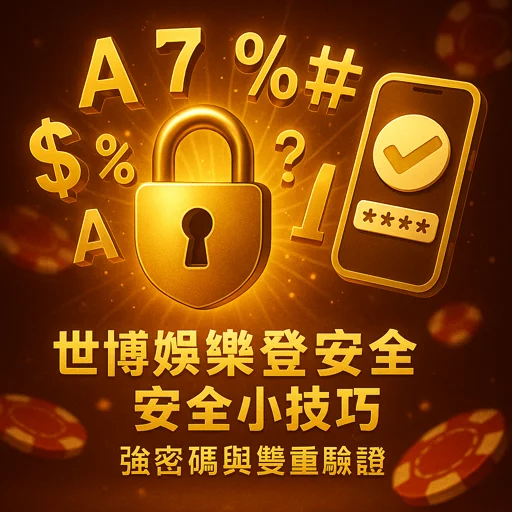 帳號安全與雙重驗證：金色盾牌與保護圖示（發財風格）