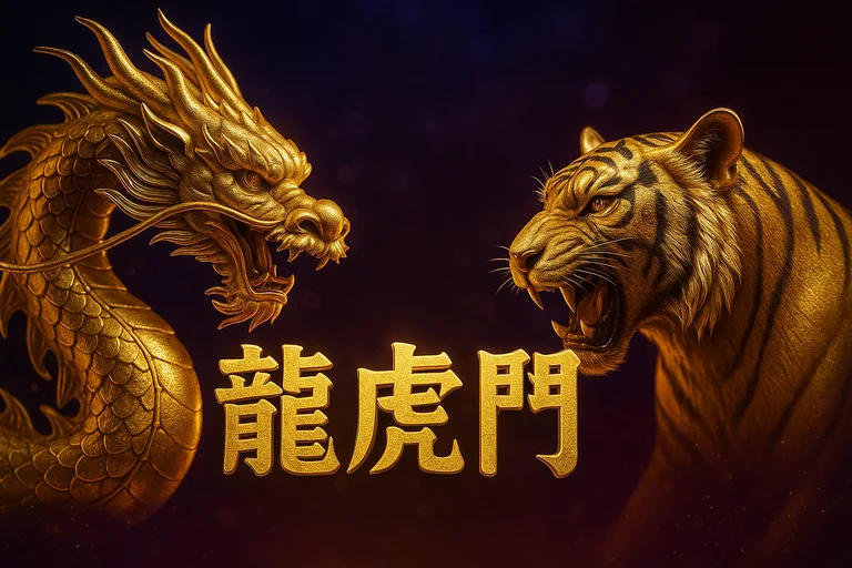 龍虎鬥結語：金色大道與 ENJOY & WIN 立體字，贏家光芒