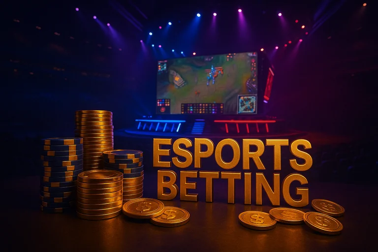 電子競技舞台與觀賽氛圍，燈光特效與賽事現場