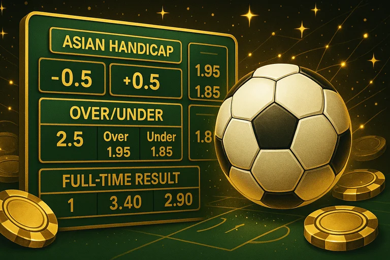 足球投注玩法，勝平負、讓分盤、大小球、串關與特殊盤口