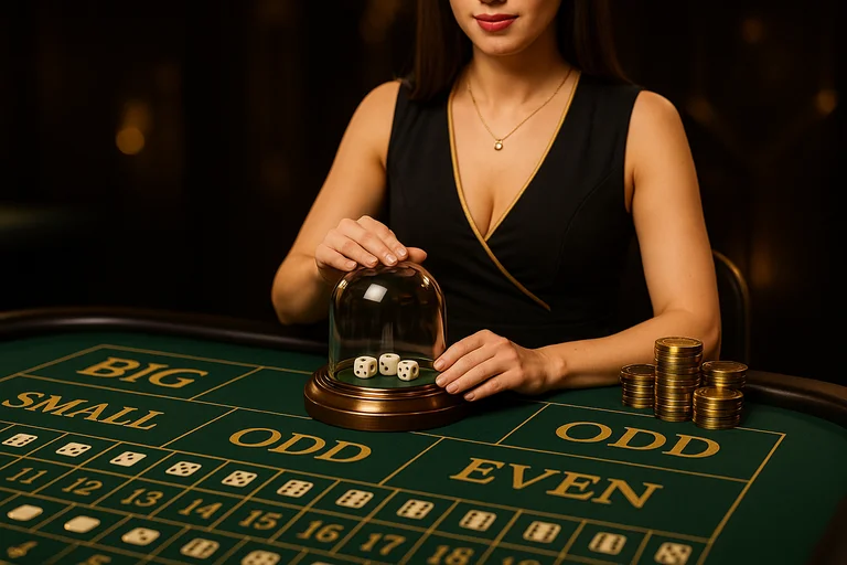 真人骰寶遊戲畫面與荷官（Live Dealer Sic Bo）