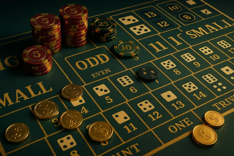 骰寶策略與資金管理示意（Sic Bo Strategy）