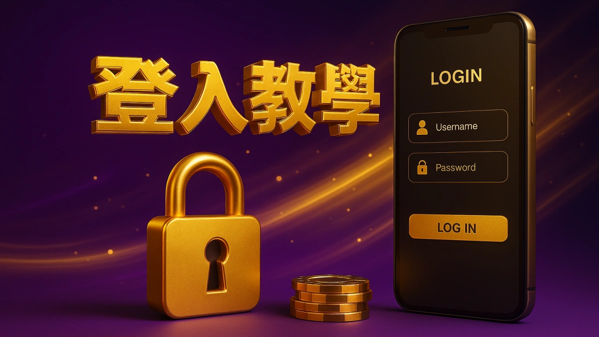 登入教學封面（發財風格）