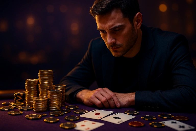 世博娛樂百家樂心理管理，專注的玩家與散落籌碼（發財風格）