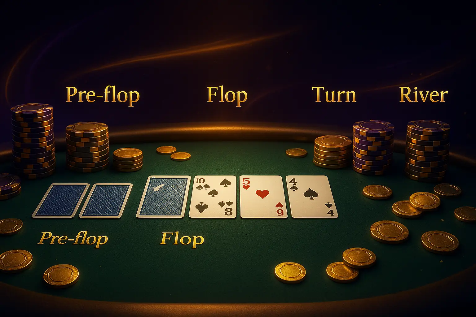 德州撲克底牌加公共牌規則示意圖