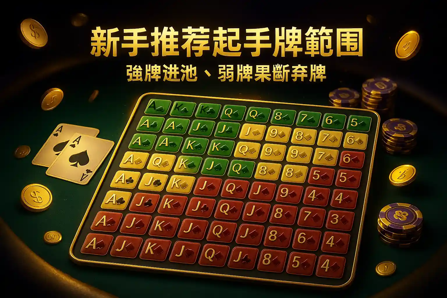 德州撲克四輪下注流程圖：Pre-flop、Flop、Turn、River