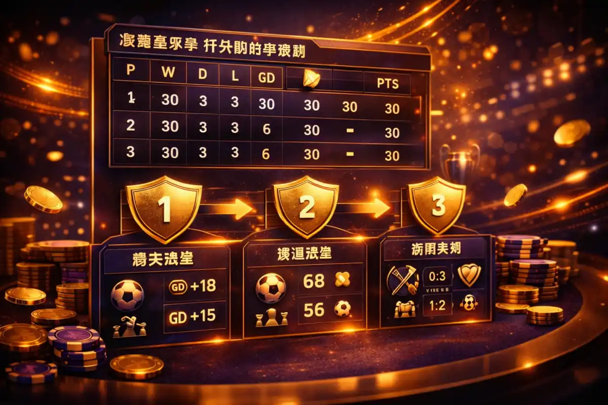 英超名次表積分與排序規則示意