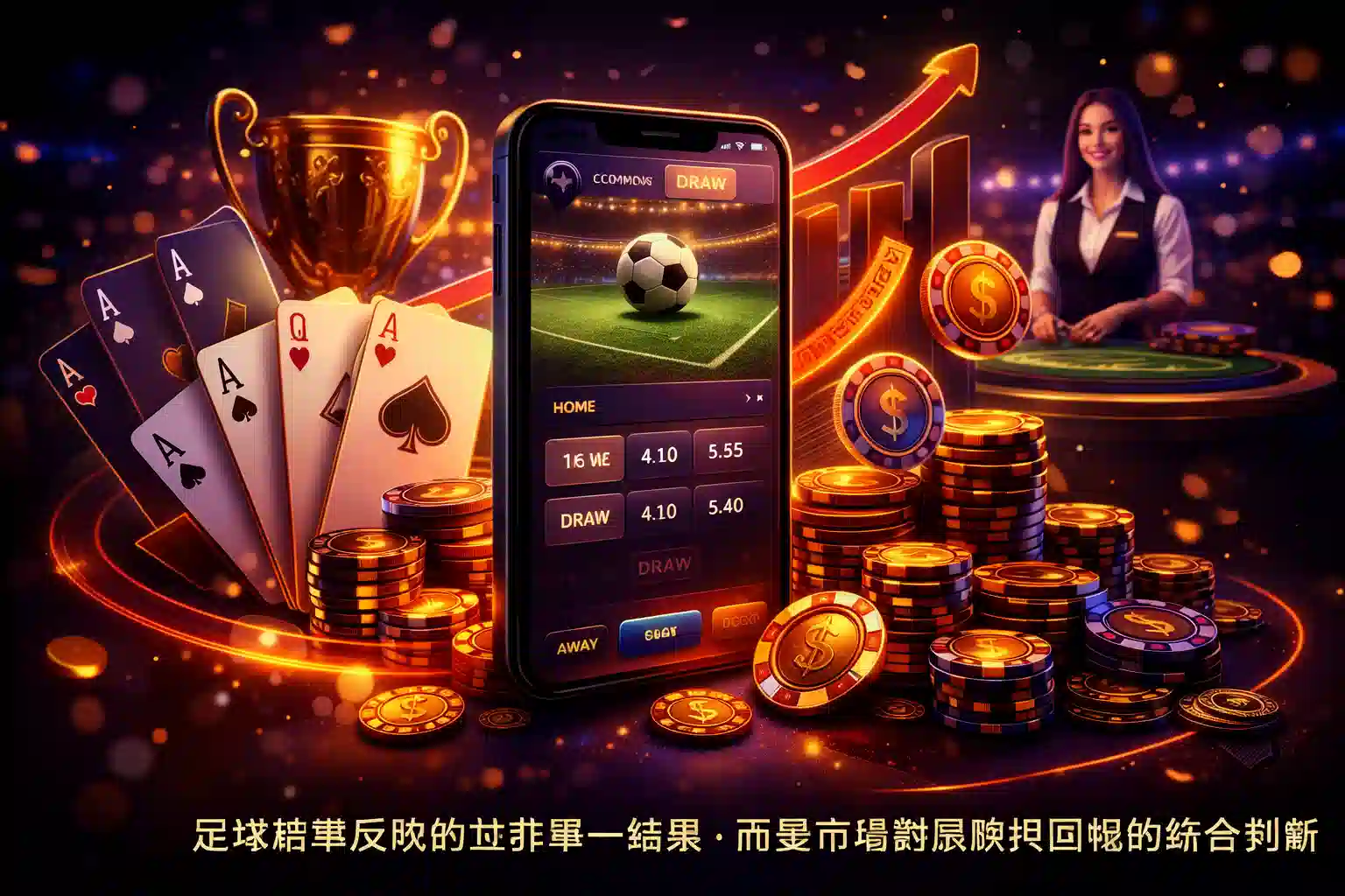 足球賠率与市场判断关系示意