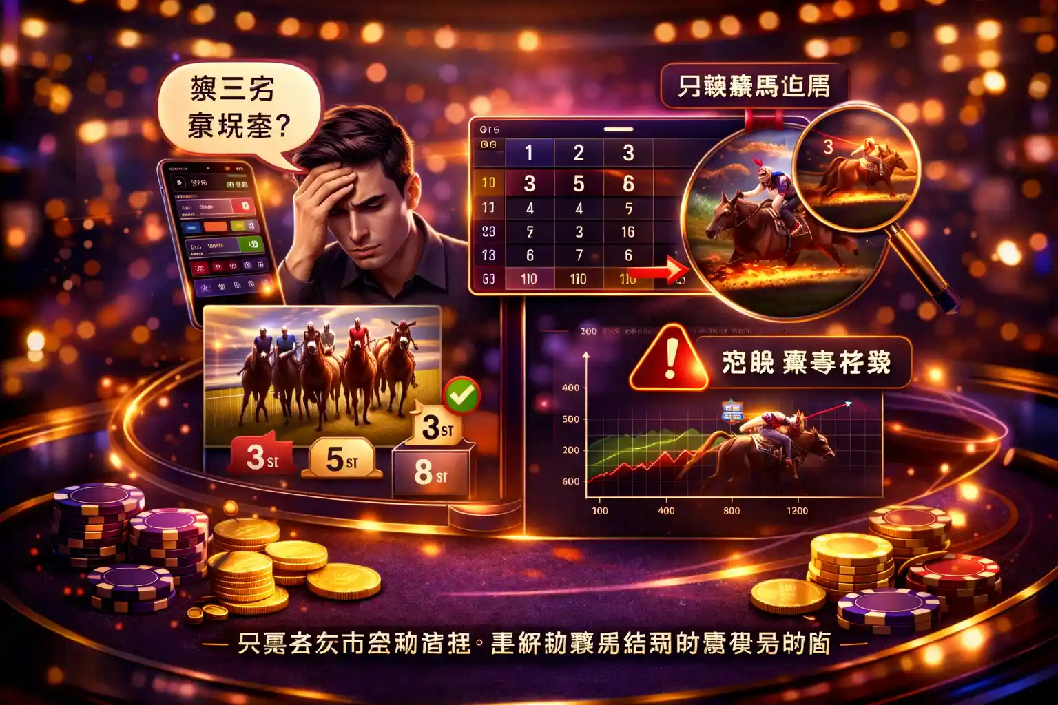 常見賽馬結果誤讀情況示意