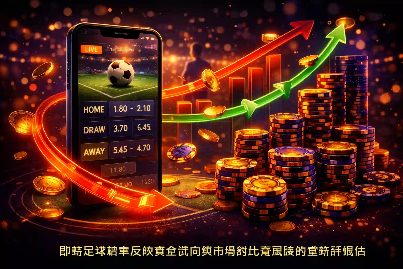 即時足球賠率变化与市场资金流向示意
