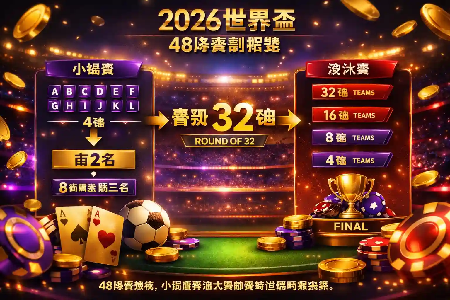 2026世界盃48隊整體分組與晉級結構概念圖