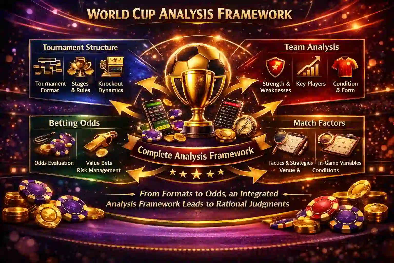 世界盃足球分析與判斷框架總結圖