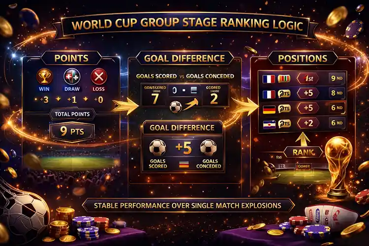 世界盃分組賽積分與排名邏輯圖