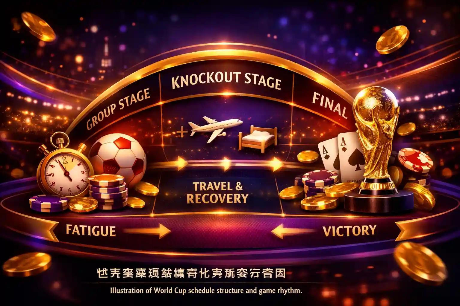 世界盃賽程結構與比賽節奏示意圖