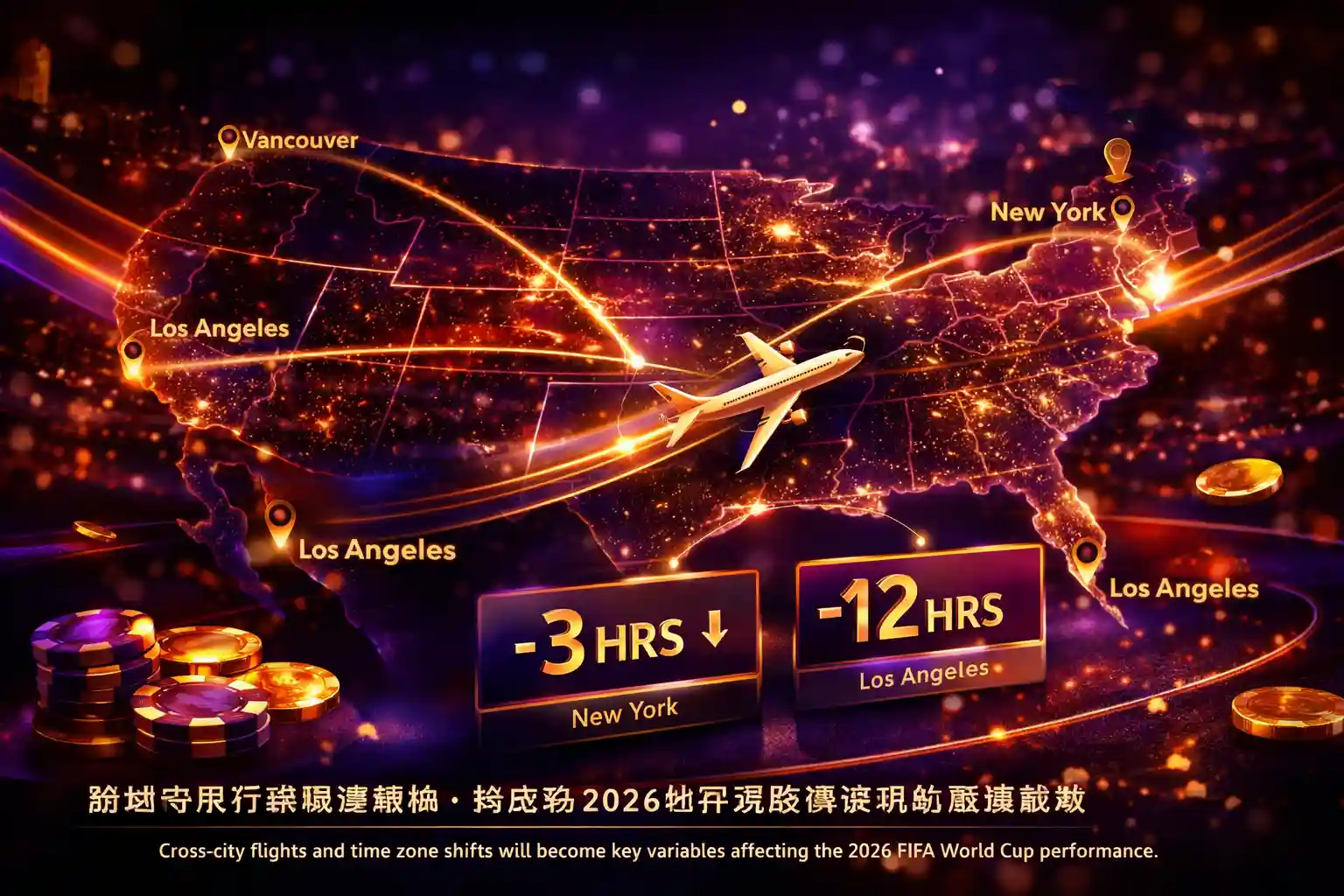 世界盃跨城市移動與飛行距離對比示意圖